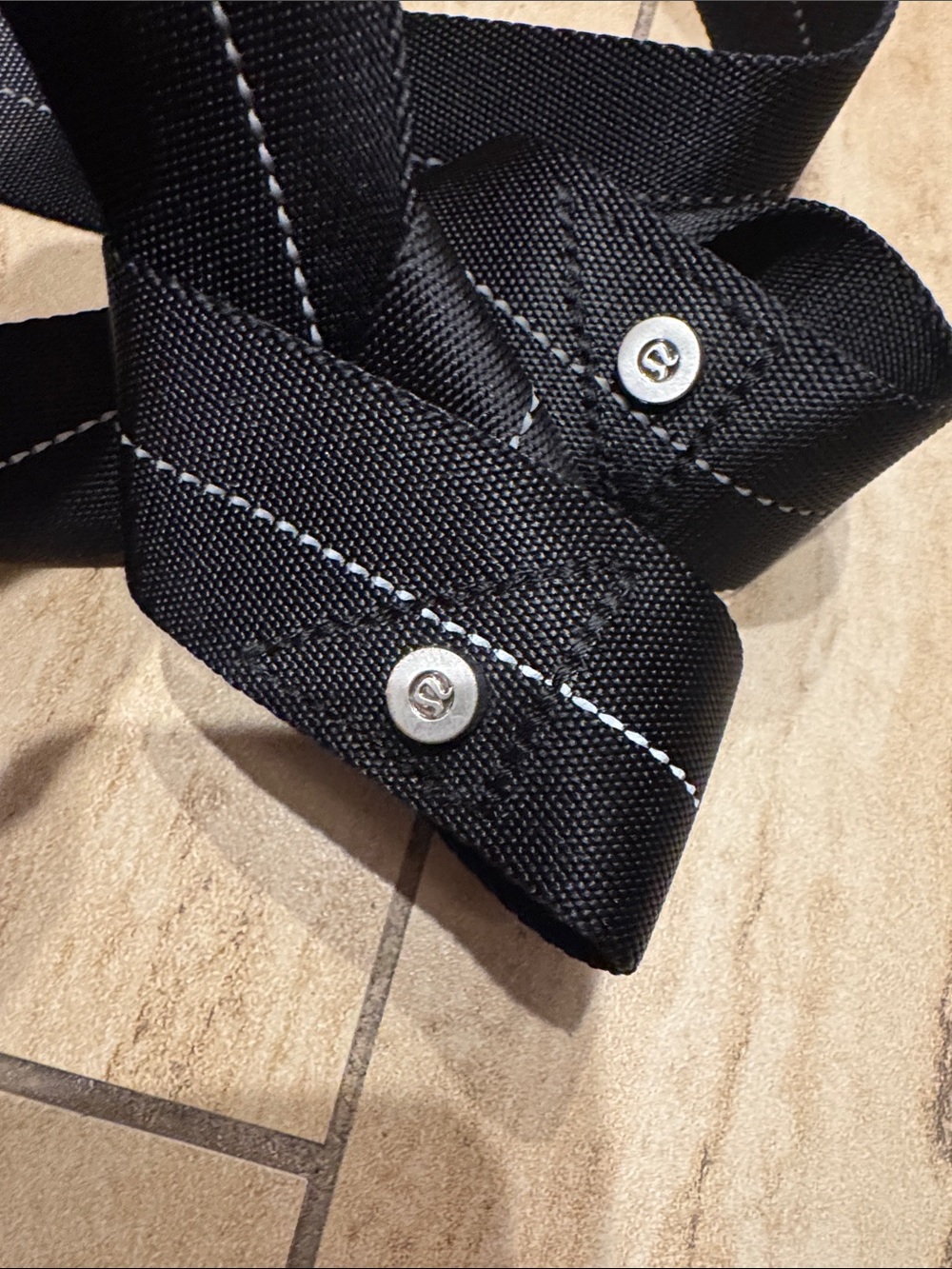 Lululemon Black yoga mat strap